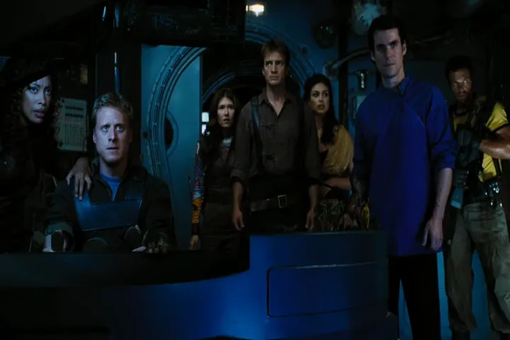 A frame including the ship crew of Serenity