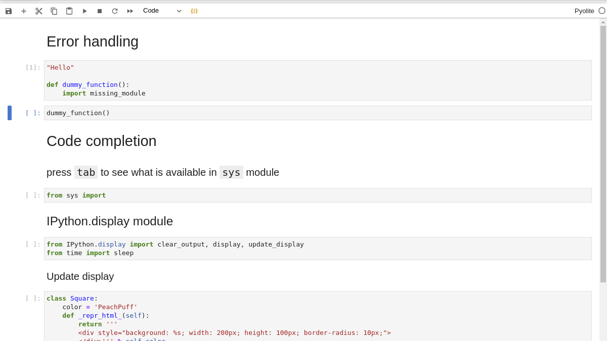 IPython running in the browser with JupyterLite
